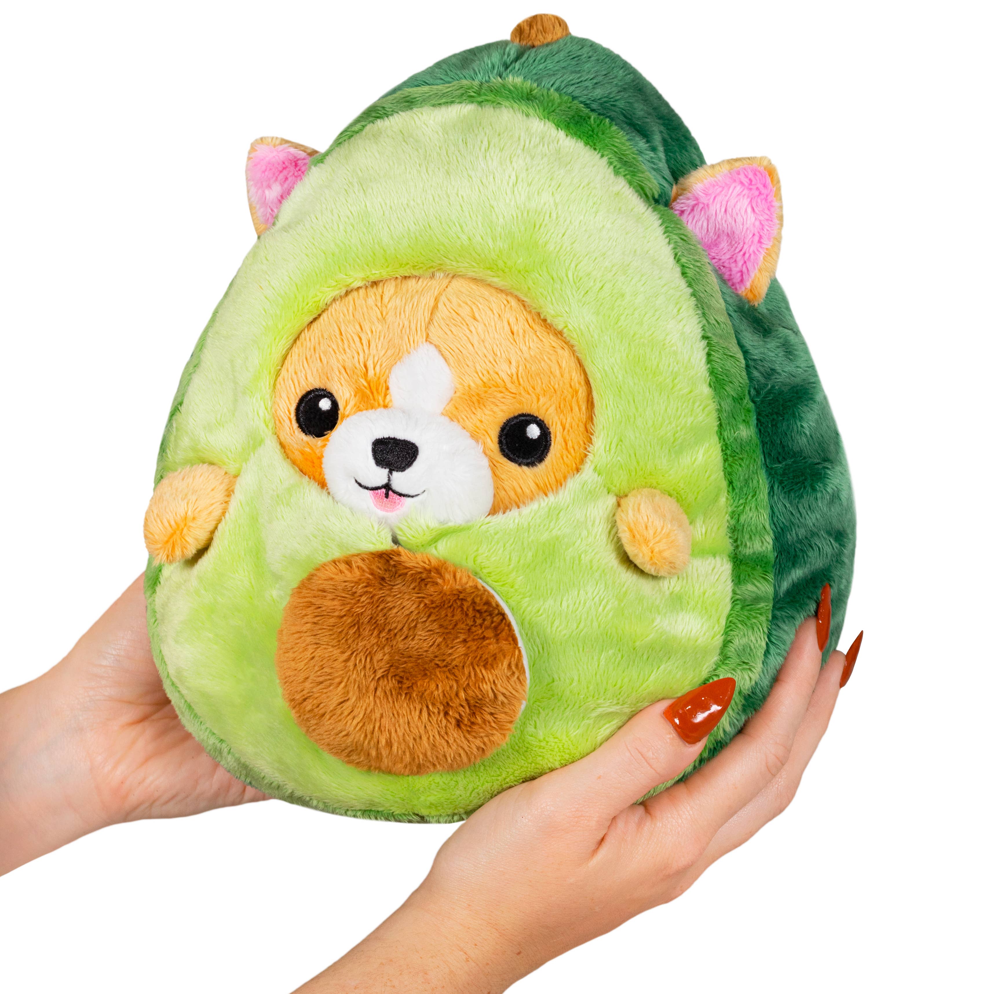 Squishable Avocado Corgi Plush 7 Cute Food Disguise Dog Plush Toy Bards Cards