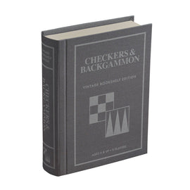 Checkers & Backgammon - Vintage Bookshelf Edition - Bards & Cards