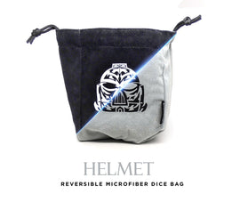 Helmet Reversible Microfiber Self-Standing Large Dice Bag - Bards & Cards