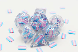 Foam Brain Games Pride Flag RPG Dice Set - Bards & Cards