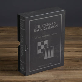 Checkers & Backgammon - Vintage Bookshelf Edition - Bards & Cards