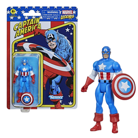 Retro Collection Marvel Legends - Captain America 3.75-inch Action Figure - Bards & Cards