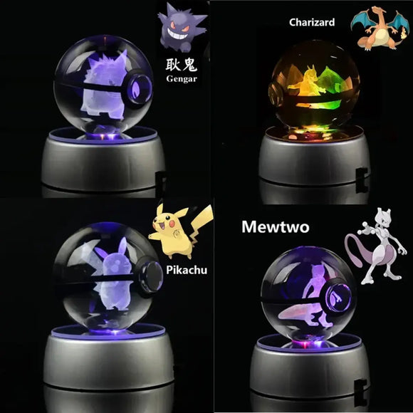 Pokemon Gengar 3D Crystal Ball