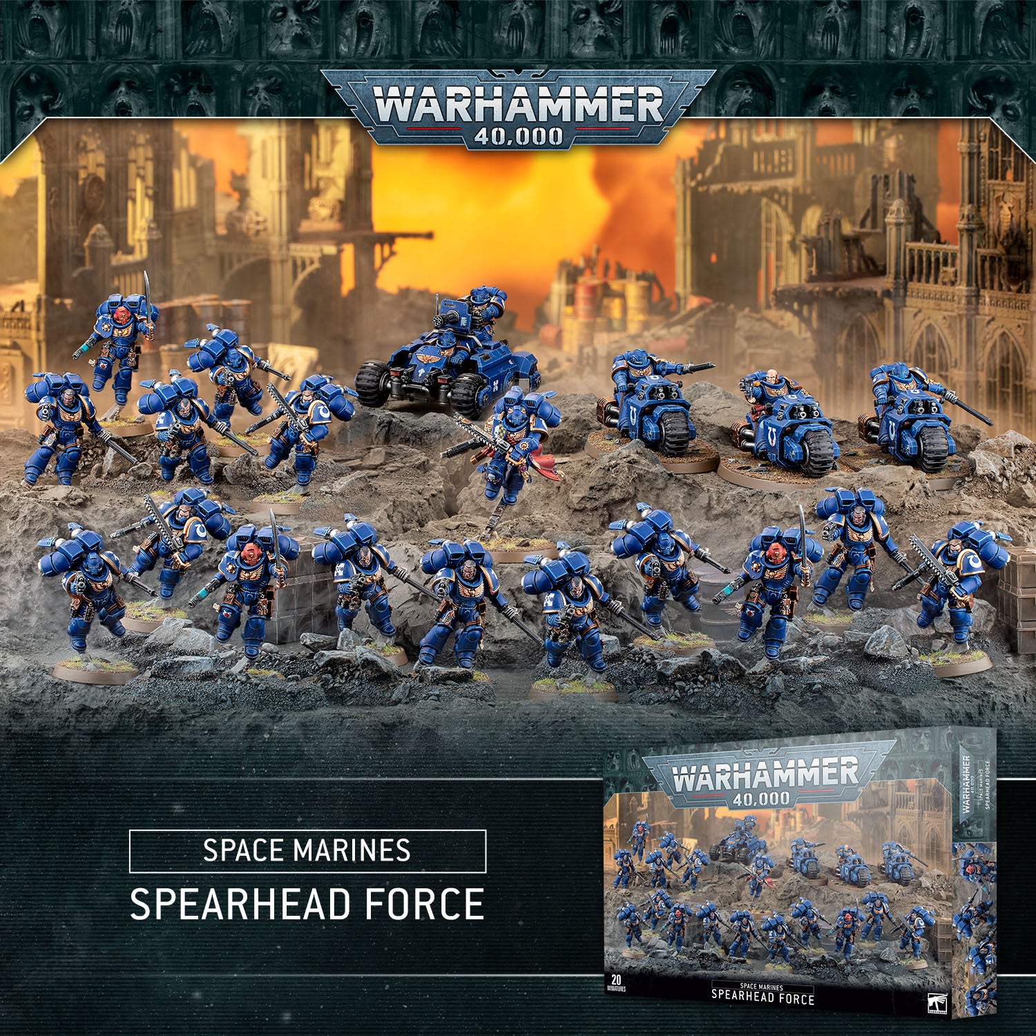 Warhammer 40k Space Marines: Spearhead Force - Bards & Cards