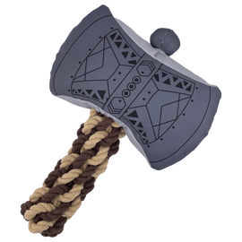 Barbarian's Great Axe Dog Toy by Pawlymorph - Bards & Cards