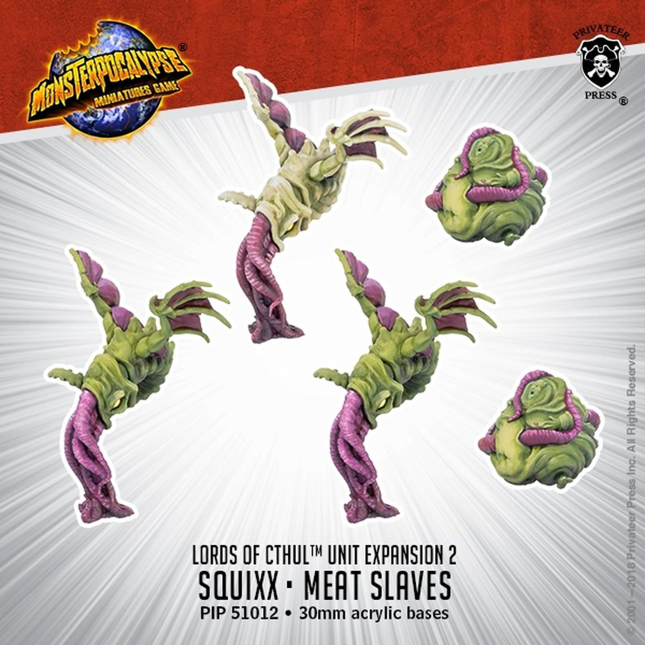 Monsterpocalypse - Lords of Cthul Unit: Squix & Meat Slave - Bards & Cards