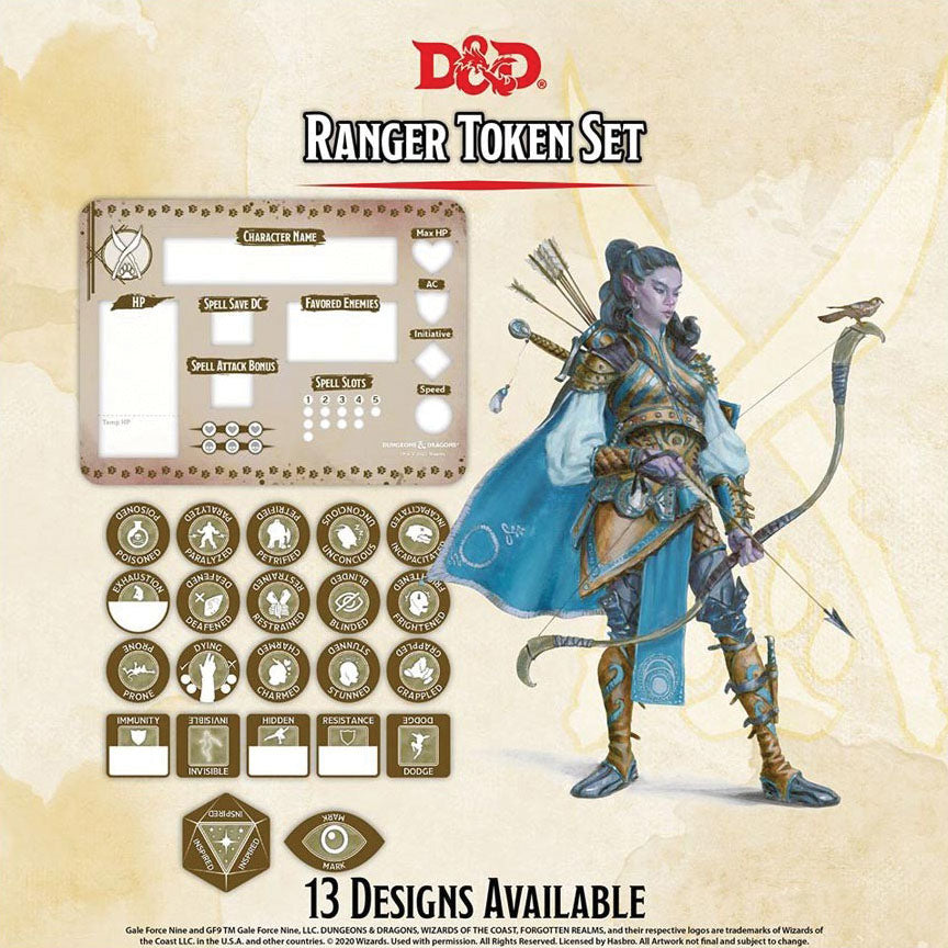 Dungeons and Dragons RPG: Ranger Token Set - Bards & Cards
