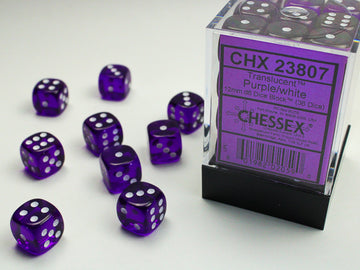 Chessex Translucent 12mm 6-Sided Dice Block - Bards & Cards