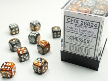 Chessex 12mm 6-Sided Gemini Dice Block - 0