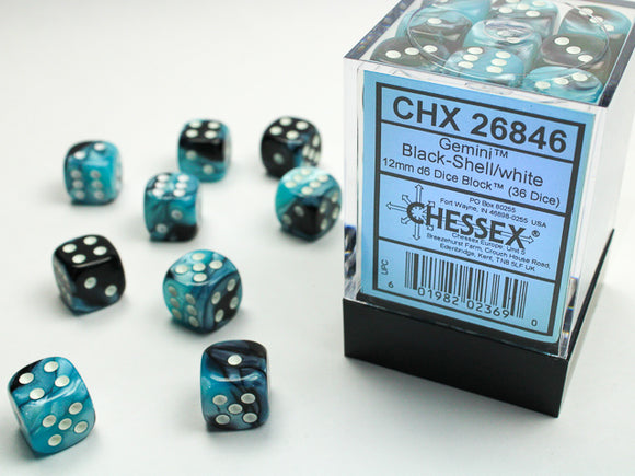 Chessex 12mm 6-Sided Gemini Dice Block - Bards & Cards
