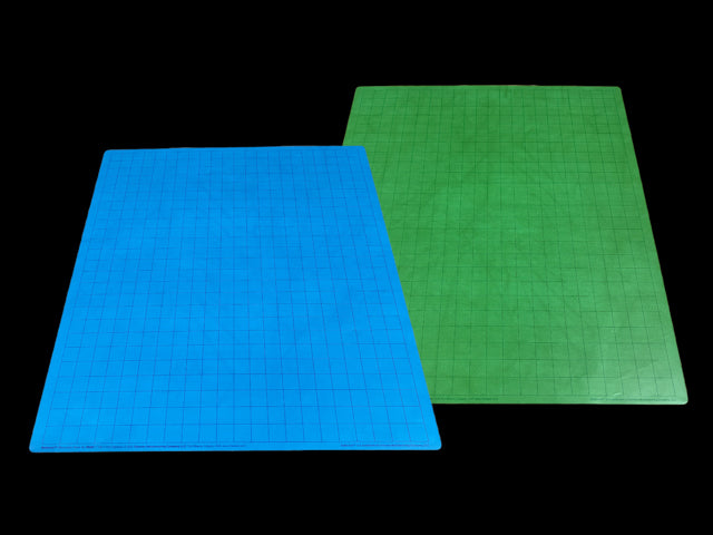 Chessex Battlemat 1" Reversible Blue-Green Squares - Bards & Cards