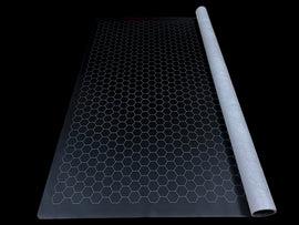 Chessex Megamat 1" Reversible Black-Grey Hexes - Bards & Cards