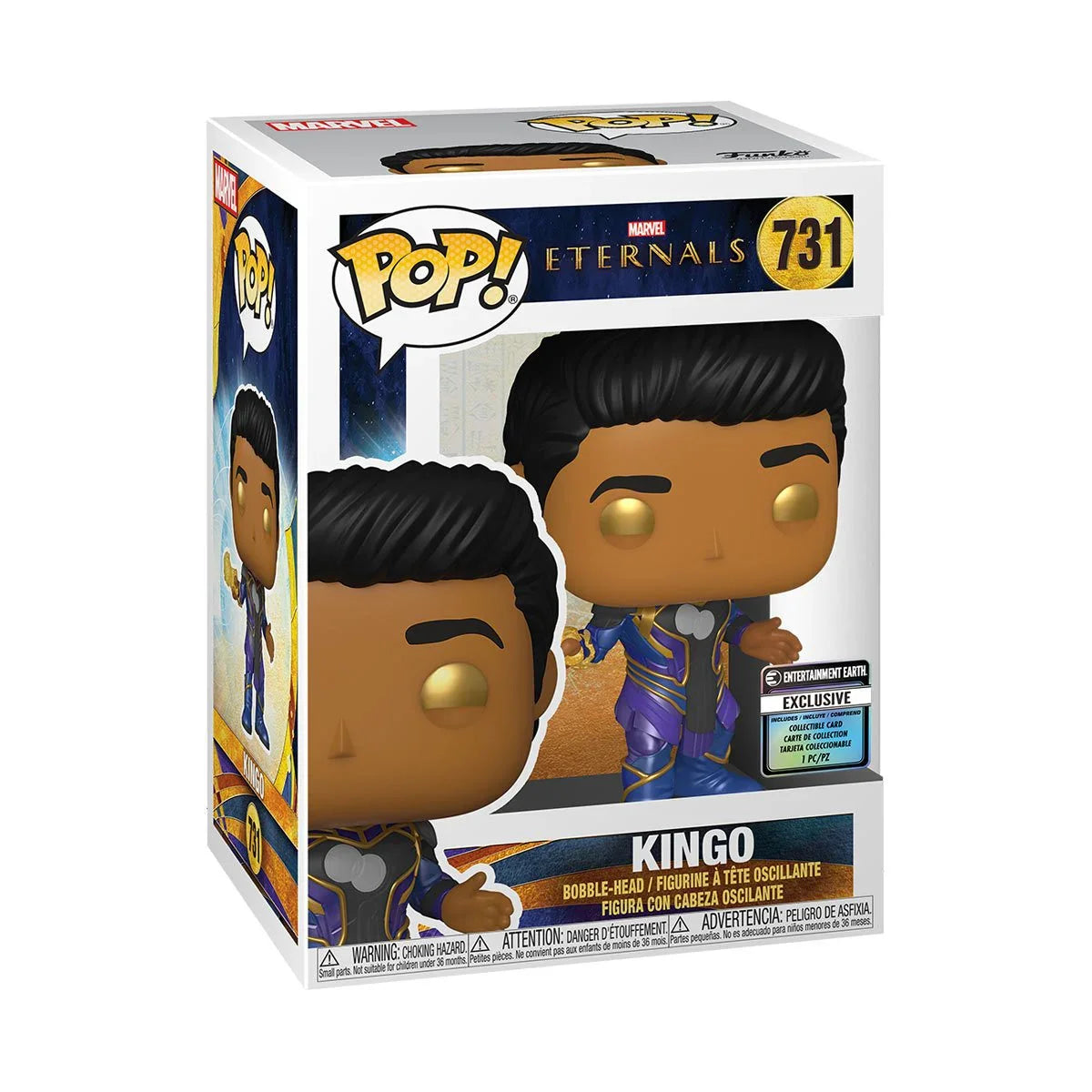 Funko Pop! Eternals - Kingo with Collectible Card - Entertainment Earth Exclusive - 0