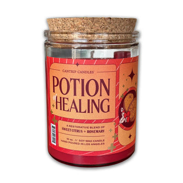 Cantrip Candles Healing Potion (10 oz Glass Candle) - Bards & Cards
