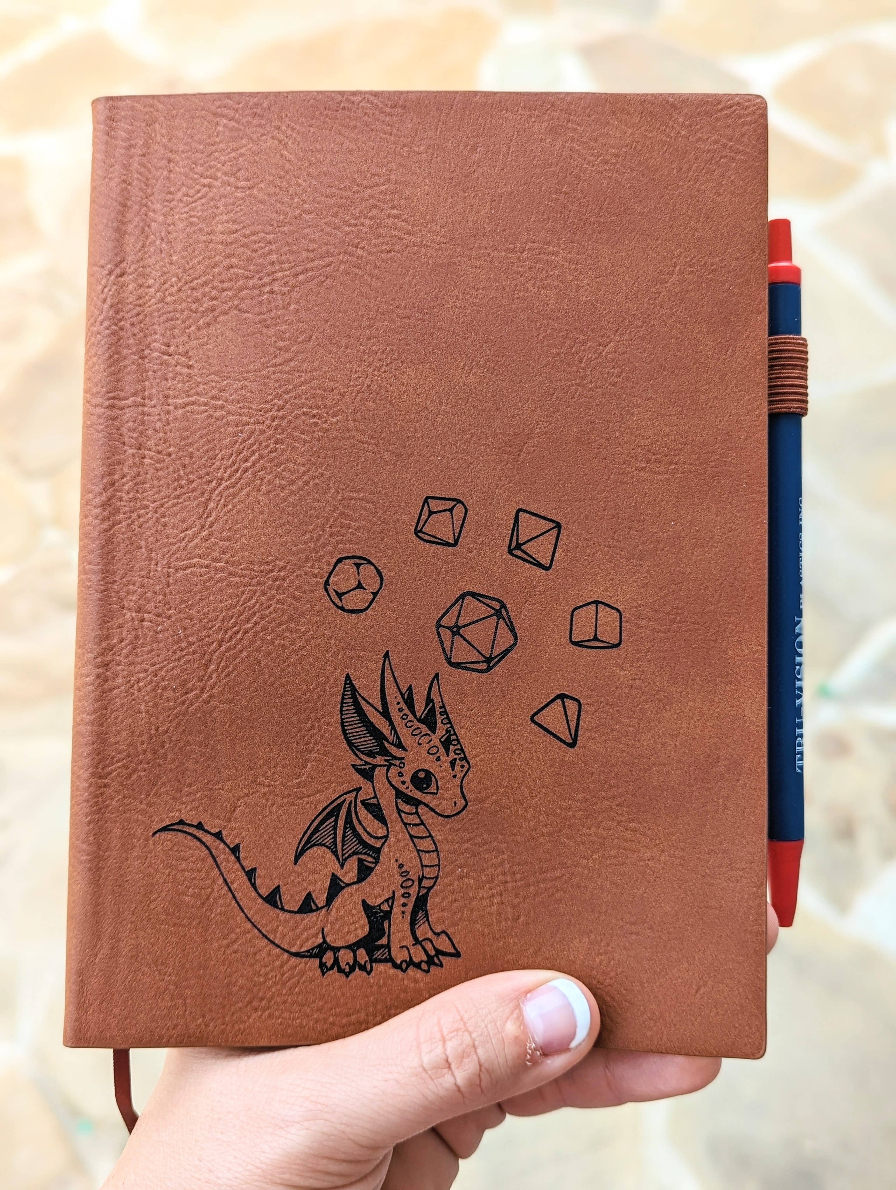 Vintage Dungeon Master - Vegan Leather Mini Dot Journal - Bards & Cards