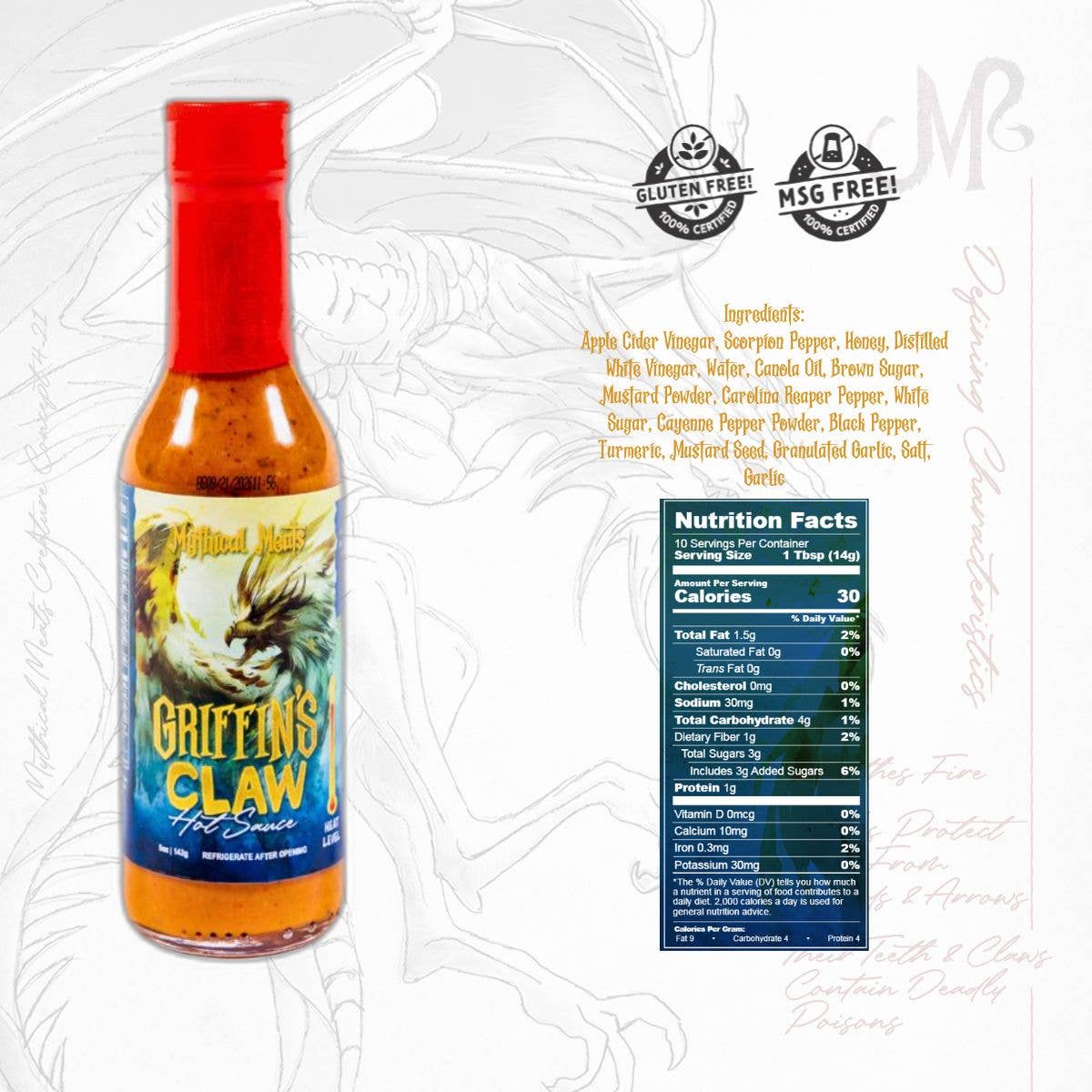 Mythical Meats Hot Sauce - Bards & Cards