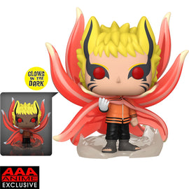 Boruto: Naruto Next Generations Naruto Baryon Mode Glow-in-the-Dark Super 6-Inch Funko Pop! Vinyl Figure - AAA Anime Exclusive - Bards & Cards