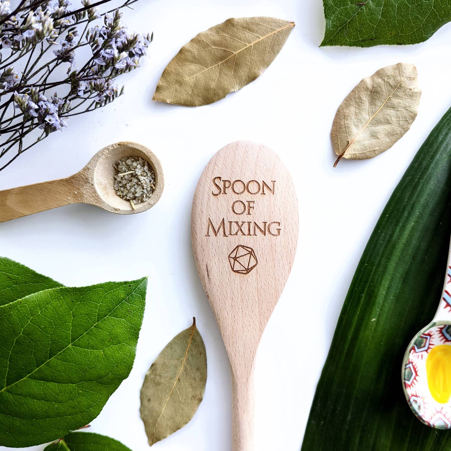 Spoon Of Mixing - Dungeons and Dragons Inspired Wooden Spoon - Bards & Cards