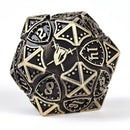 Solid Metal Fighter Class RPG Dice Set - Ancient Bronze - Bards & Cards