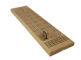 Cribbage - 3 Track wood Cribbage - Bards & Cards