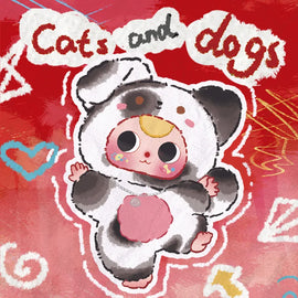 Baby Three Cats and Dogs Plush Series Blind Box - Bards & Cards