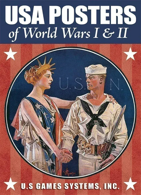 USA Posters of World Wars I and II Poker Deck - Bards & Cards