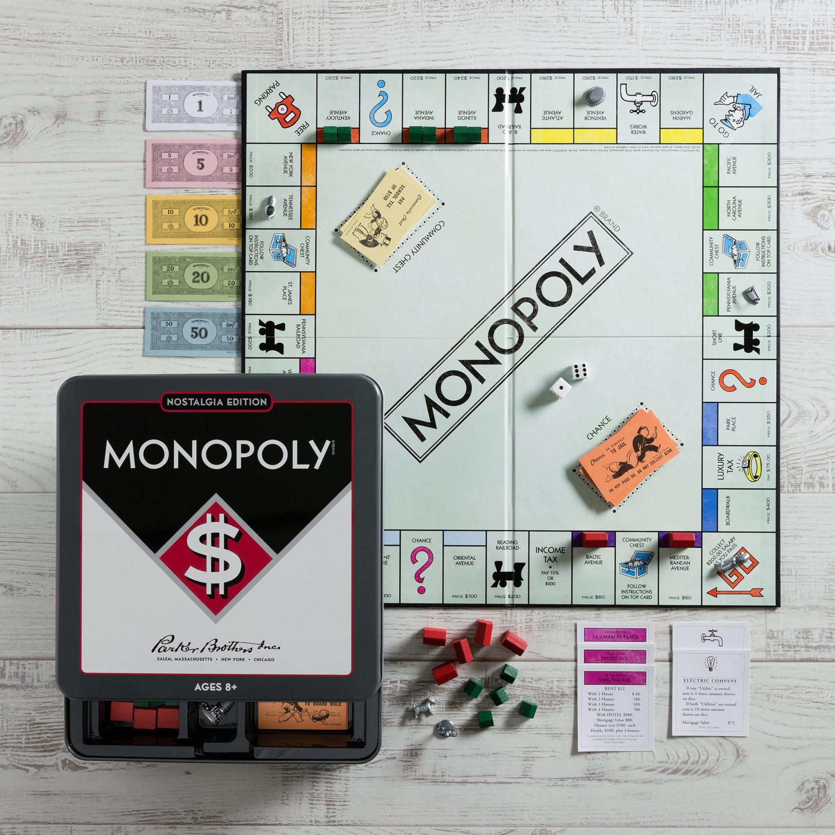 WS Game Company Monopoly Nostalgia Tin - Bards & Cards