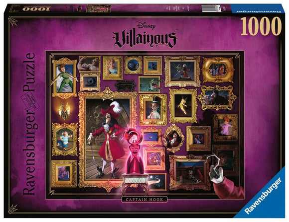 Disney Villainous 1000 pc Puzzle: Captain Hook - Bards & Cards