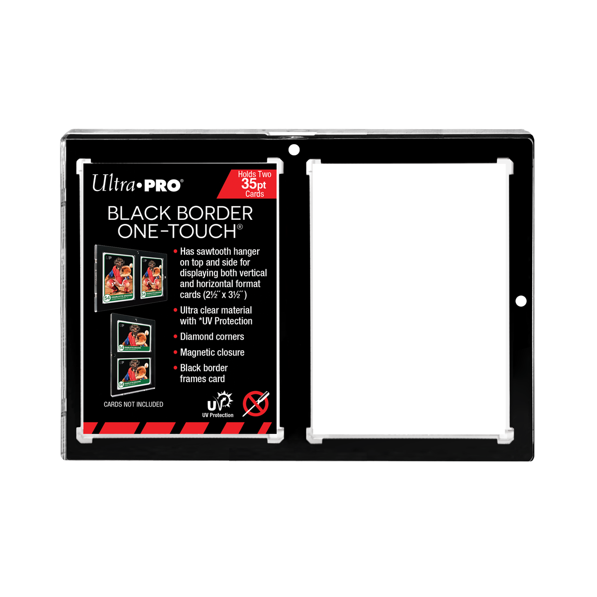 35PT 2-Card Black Border UV ONE-TOUCH Magnetic Holder