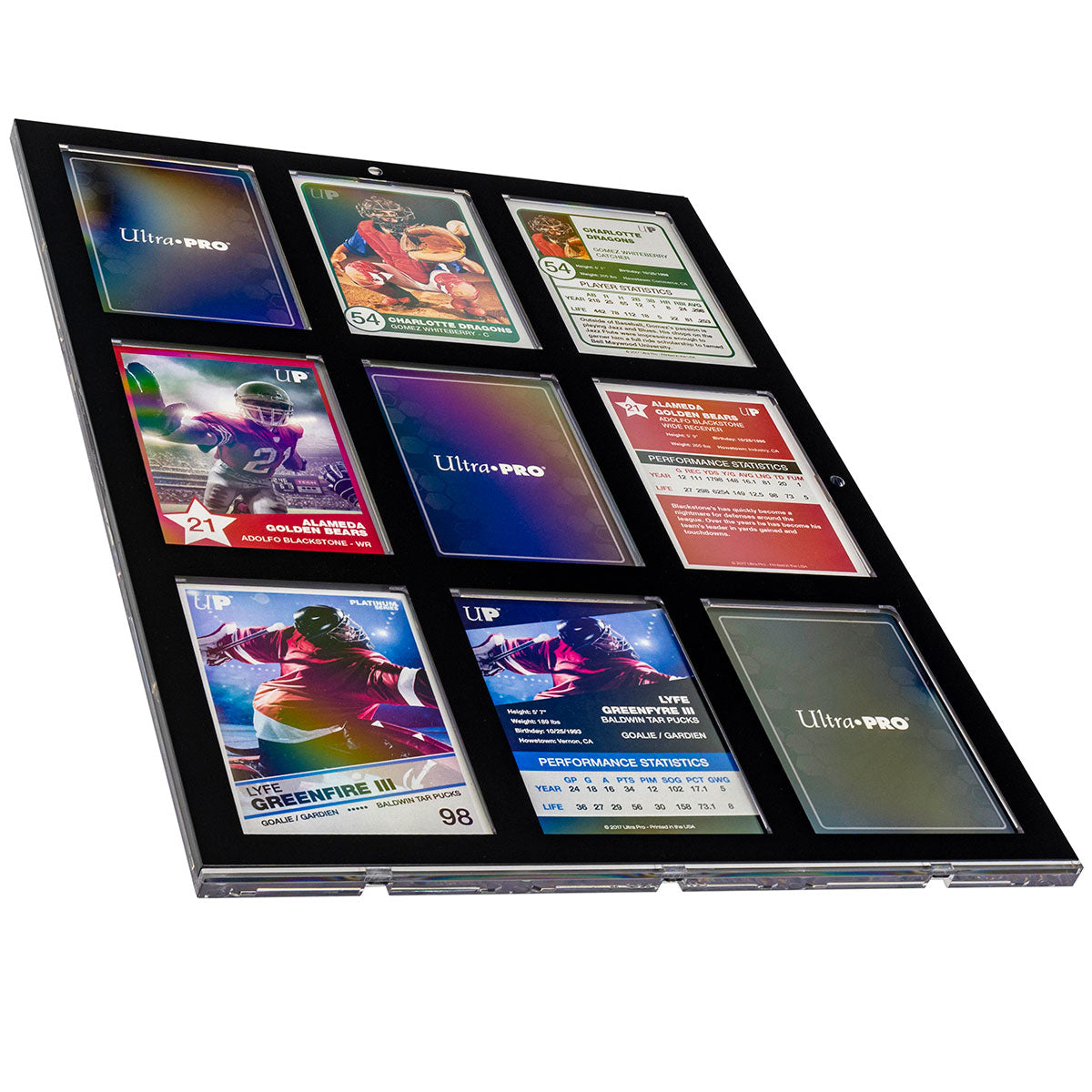 35PT 9-Card Black Border UV ONE-TOUCH Magnetic Holder - Bards & Cards