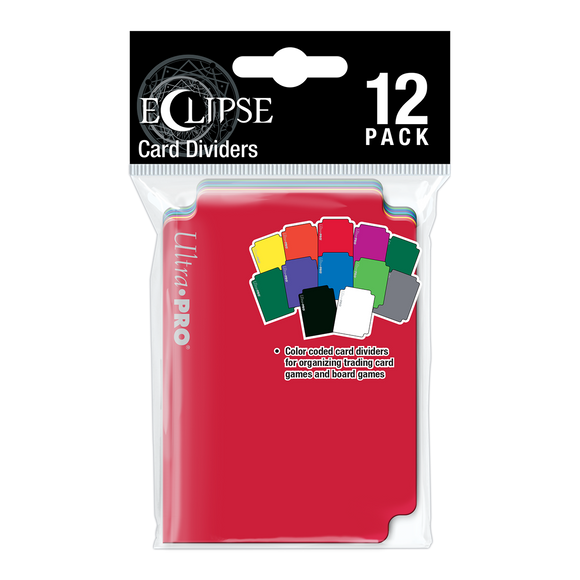 Eclipse Multi-Colored Card Deck Dividers Pack (12ct) - Bards & Cards