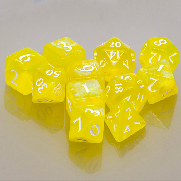 ECLIPSE® Acrylic RPG Dice Set (11ct) - Bards & Cards