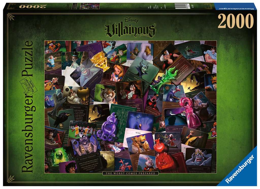Disney Villainous 2000 pc Puzzle: The Worst Comes Prepared - Bards & Cards