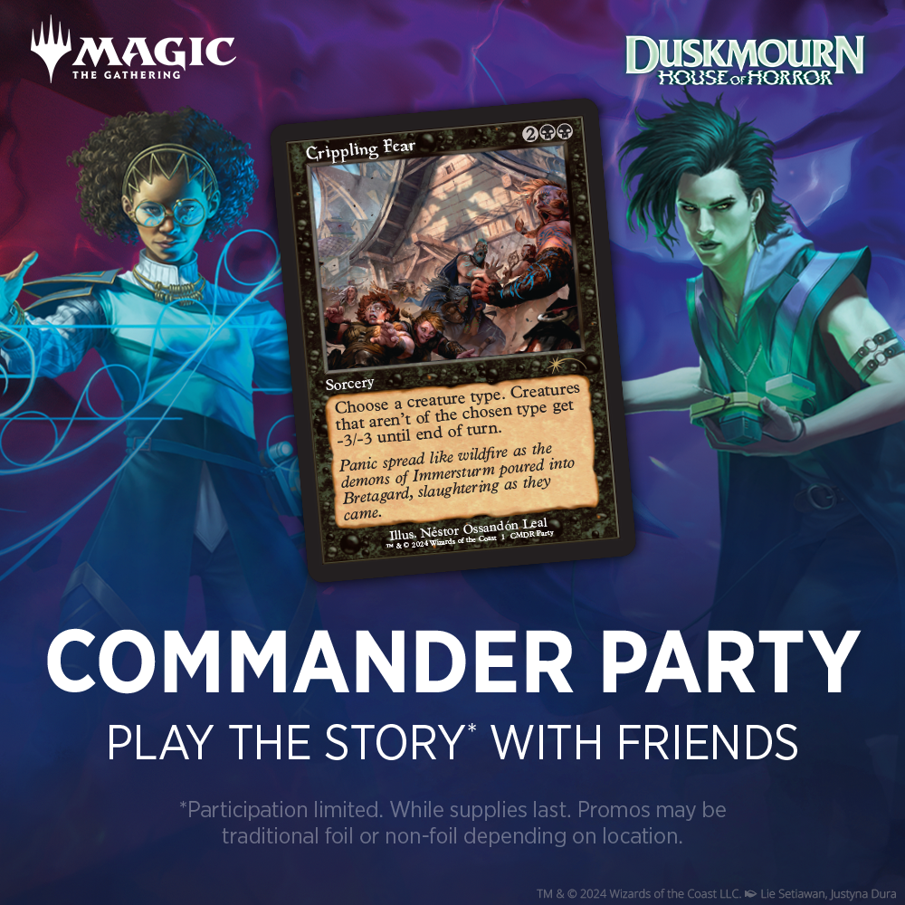 10/4/2024, 6 pm - Spooky Soiree: Duskmourn Commander Party - Bards & Cards