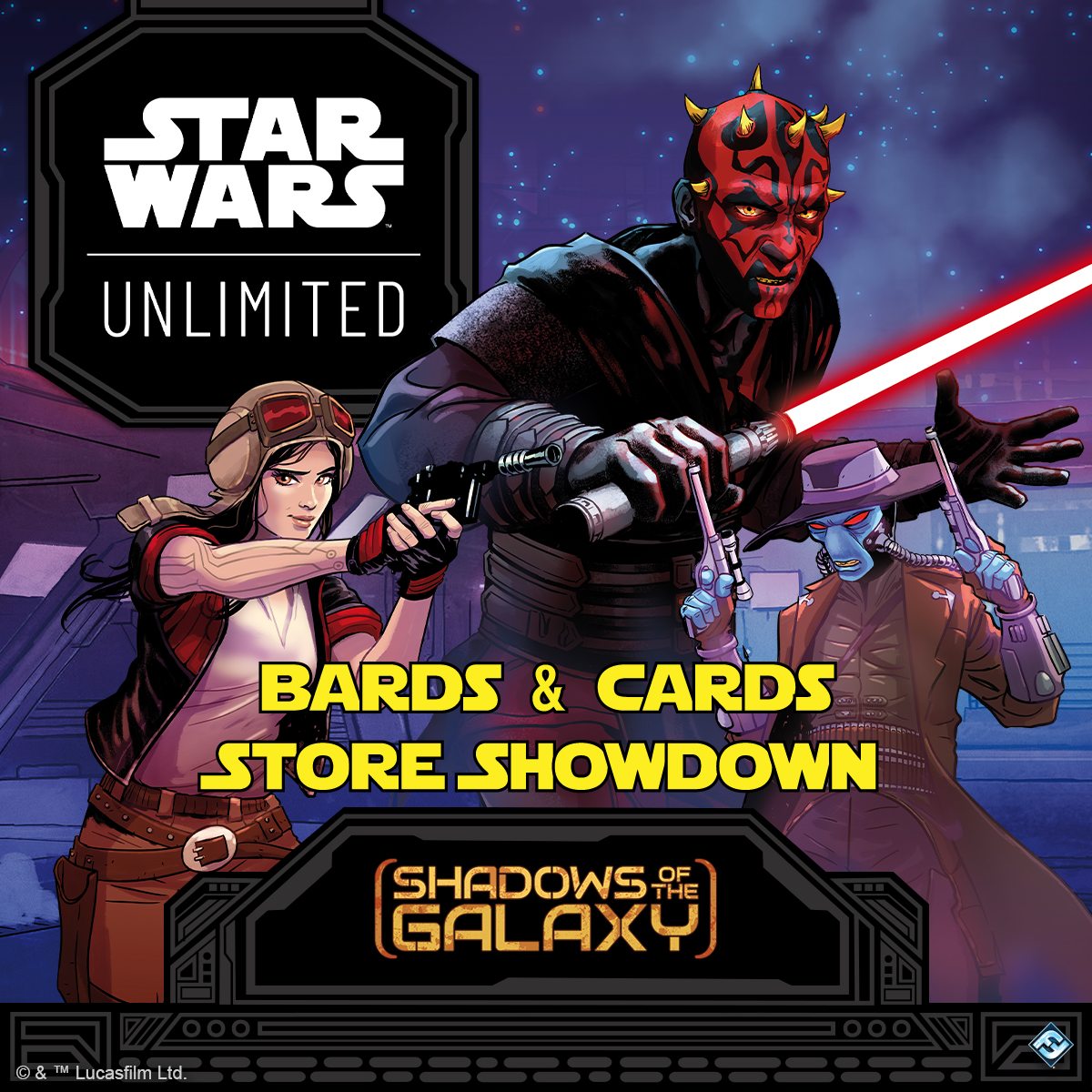 10/26/2024, 3 pm - Star Wars: Unlimited - Shadows of the Galaxy Store Showdown - Bards & Cards