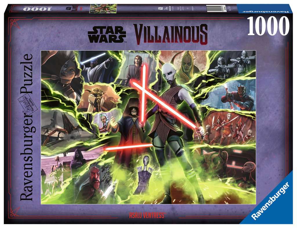 Star Wars Villainous 1000 pc Puzzle: Asajj Ventress - Bards & Cards