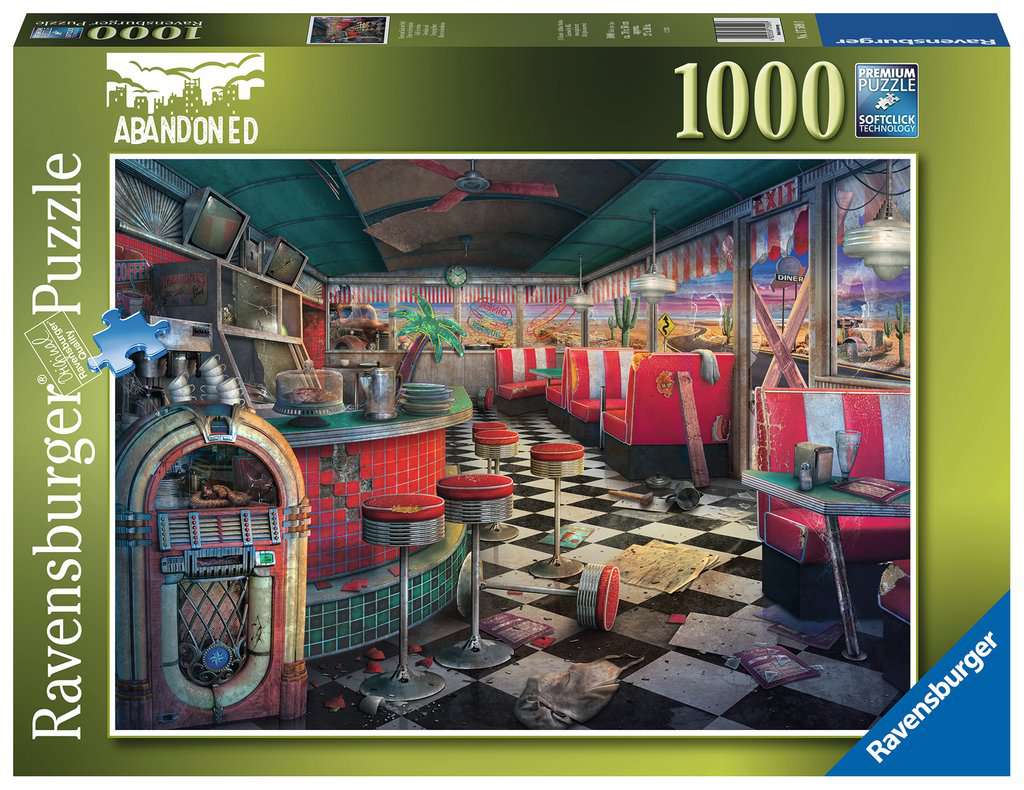 Ravensburger 1000 pc Puzzle: Abandoned Diner - Bards & Cards