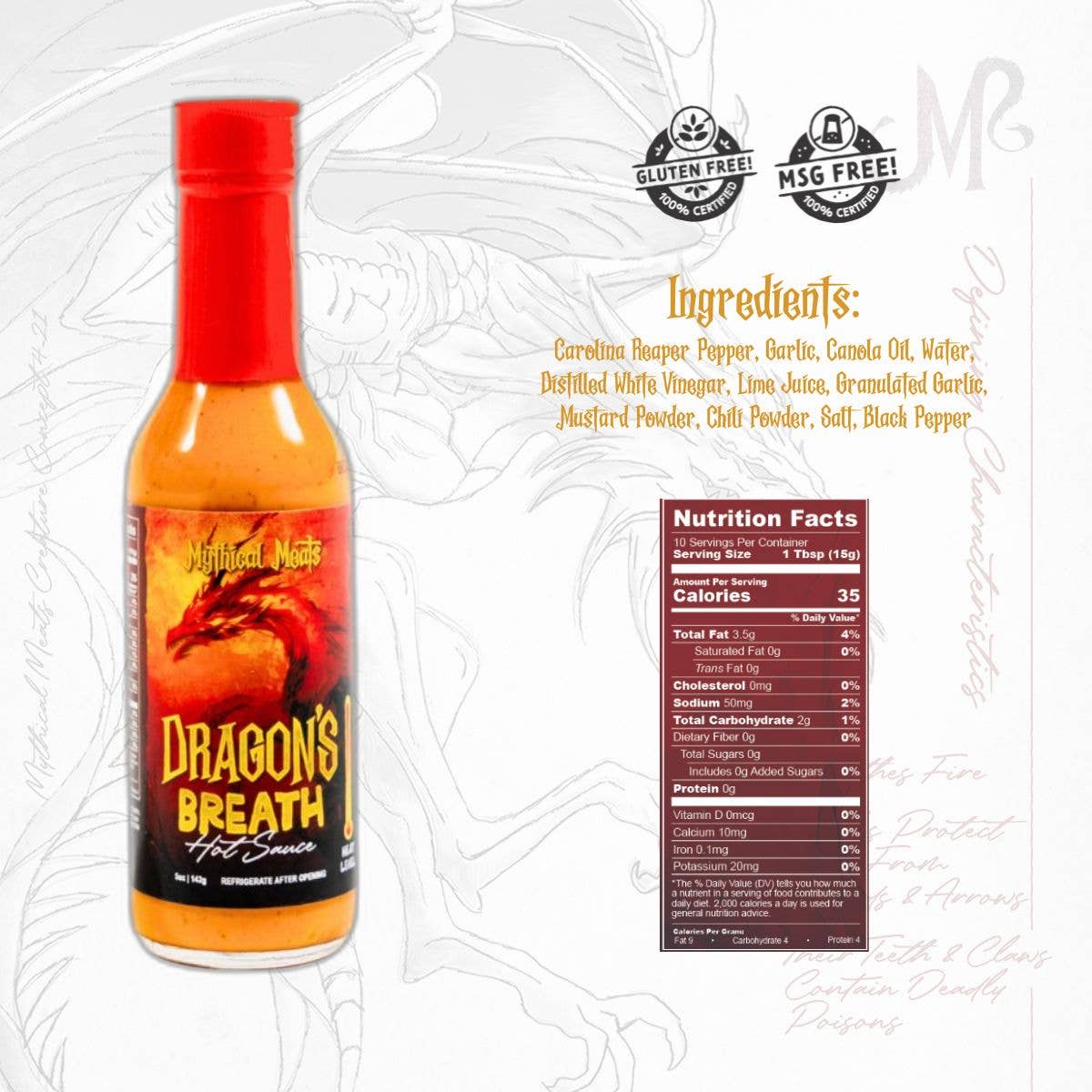 Mythical Meats Hot Sauce - Bards & Cards