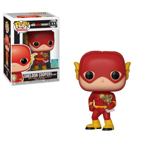 Funko POP! The Big Bang Theory - Sheldon as The Flash Vinyl Figure #833 2019 Summer Convention Exclusive (READ DESCRIPTION) - Bards & Cards