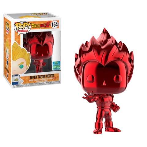 Funko POP! Dragon Ball Z - Super Saiyan Vegeta (Red Chrome) Vinyl Figure #154 2019 Summer Convention Exclusive