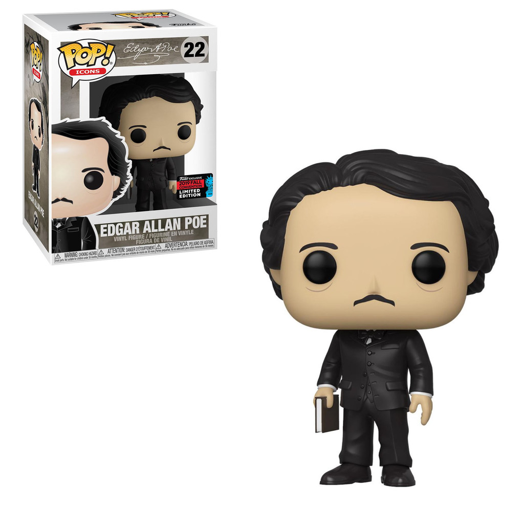Funko POP! Icons - Edgar Allan Poe with Book Vinyl Figure #22 Fall Convention Exclusive [READ DESCRIPTION] - Bards & Cards