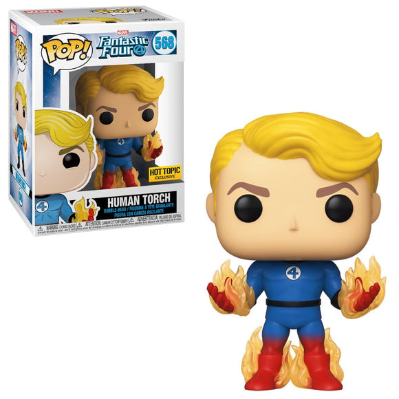 Funko POP! Fantastic Four - Human Torch Vinyl Figure #569 Hot Topic Exclusive [READ DESCRIPTION] - Bards & Cards