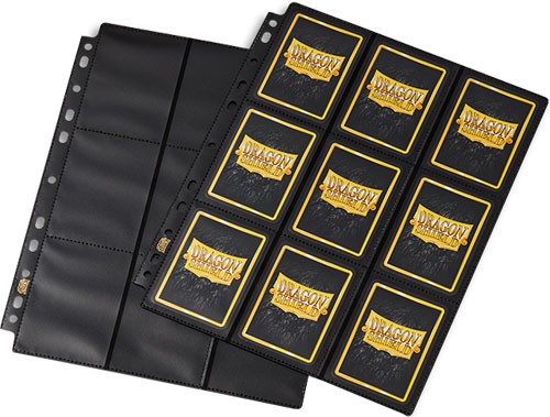 Dragon Shield: 18-Pocket Binder Pages Clear (50) Sideloader Non Glare - Bards & Cards