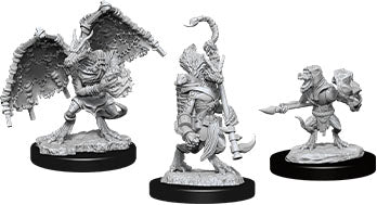 Dungeons & Dragons: Nolzur's Marvelous Unpainted Miniatures - W12 Kobold Inventor, Dragonshield & Sorcerer - Bards & Cards