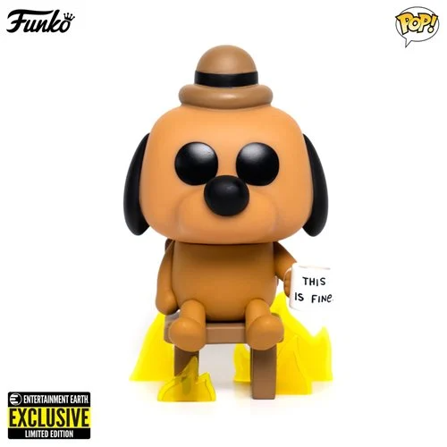Funko POP! Icons: This is Fine Dog Vinyl Figure Entertainment Earth Exclusive [READ DESCRIPTION] - Bards & Cards