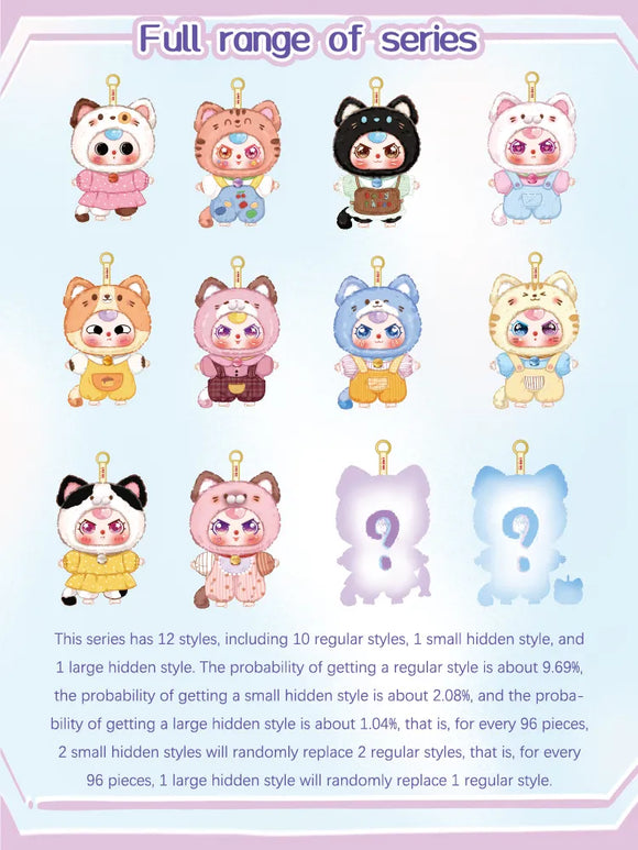 Baby Three Kitten Wardrobe Plush Series Blind Box - Bards & Cards