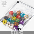 20 Tiny D20s - Bards & Cards