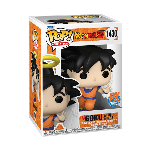 Funko POP! Dragon Ball Z - Goku with Wings Figure #1430 Preview Exclusives (PX) - Bards & Cards