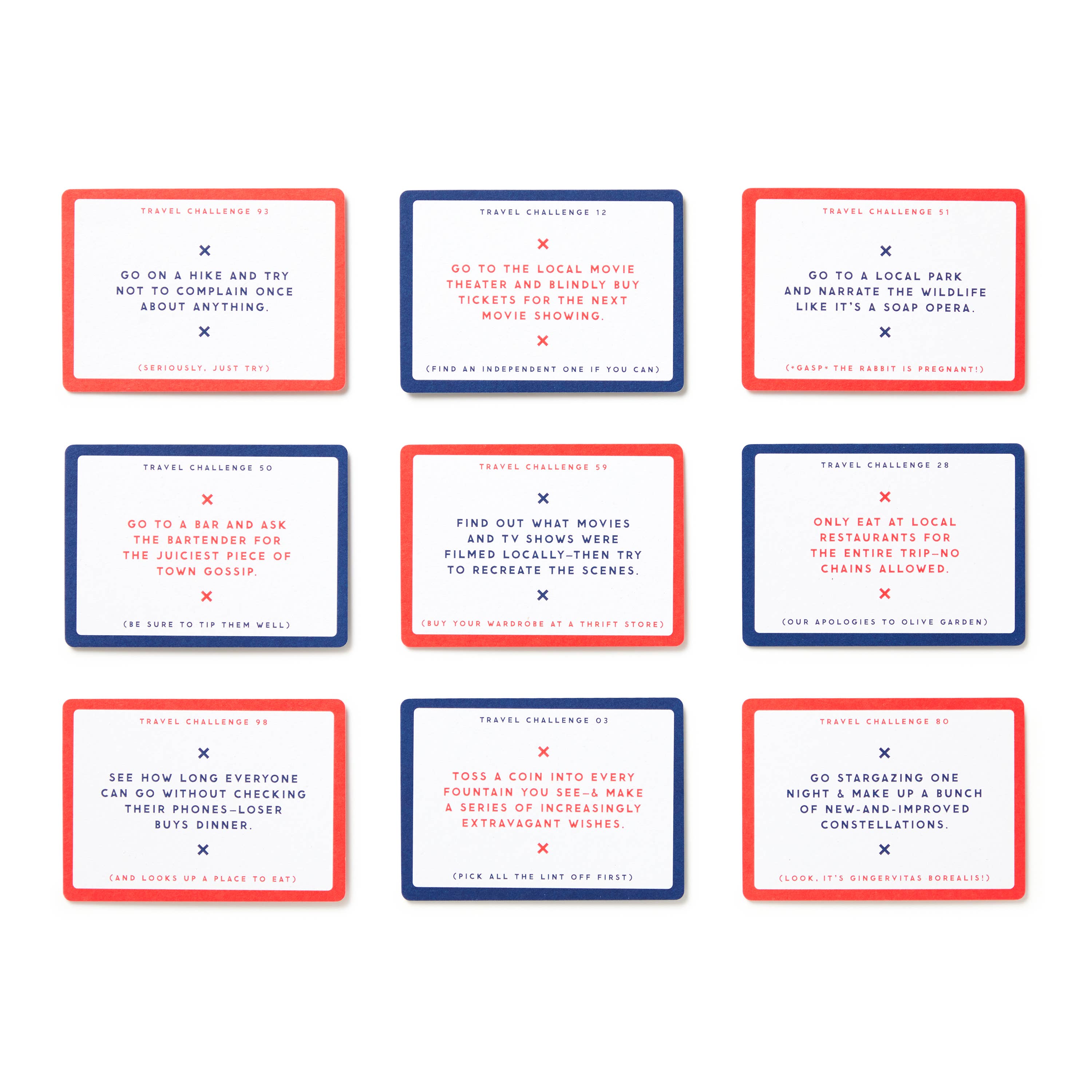 Challenge Accepted Travel Tasks Card Deck - Bards & Cards