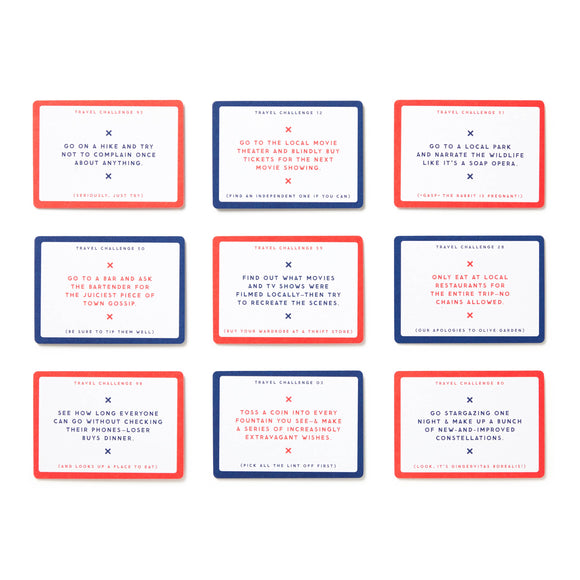 Challenge Accepted Travel Tasks Card Deck - Bards & Cards